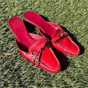 Prada Red Women's Mules